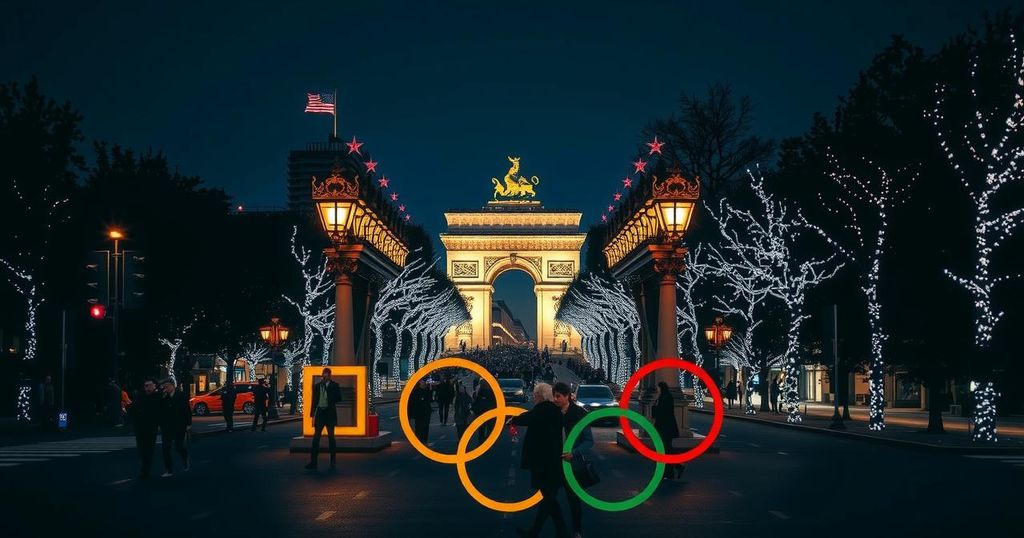 Champs-Élysées Shimmers with Olympic Spirit as Festive Lights Unveil